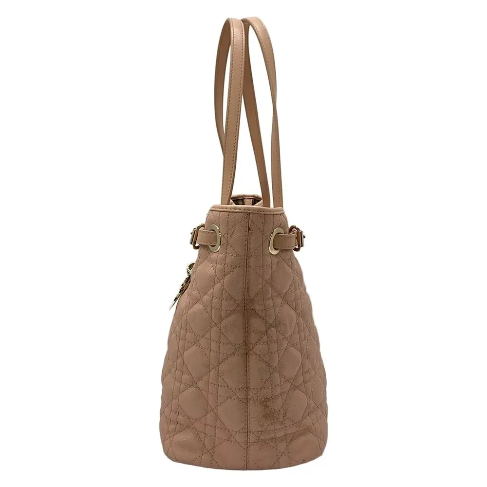 Christian Dior Panarea Tote Bag Coated Canvas Leather